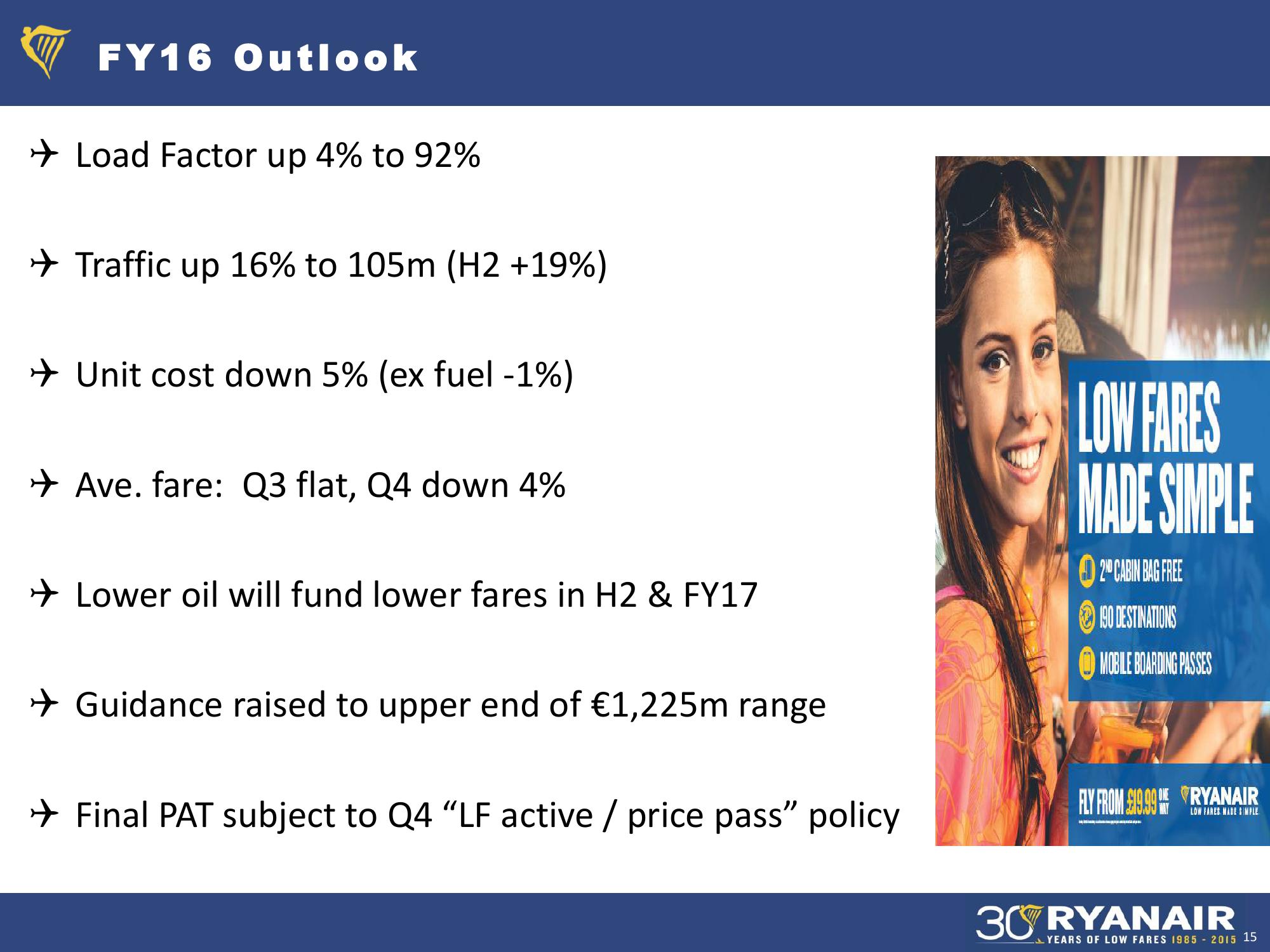 Ryanair H1 Results, Nov 2015 Company Presentation slide image #15