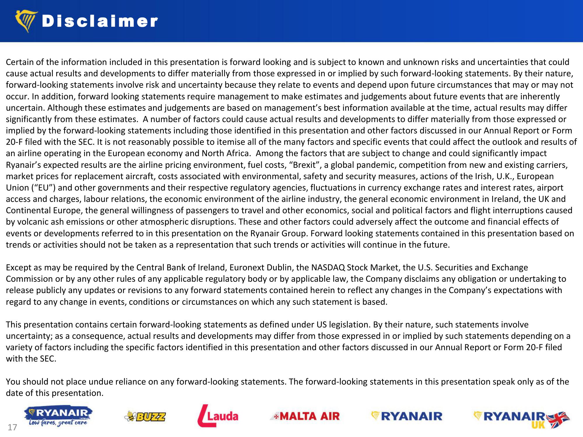 Ryanair Q3 Results - Jan 2023 slide image #17