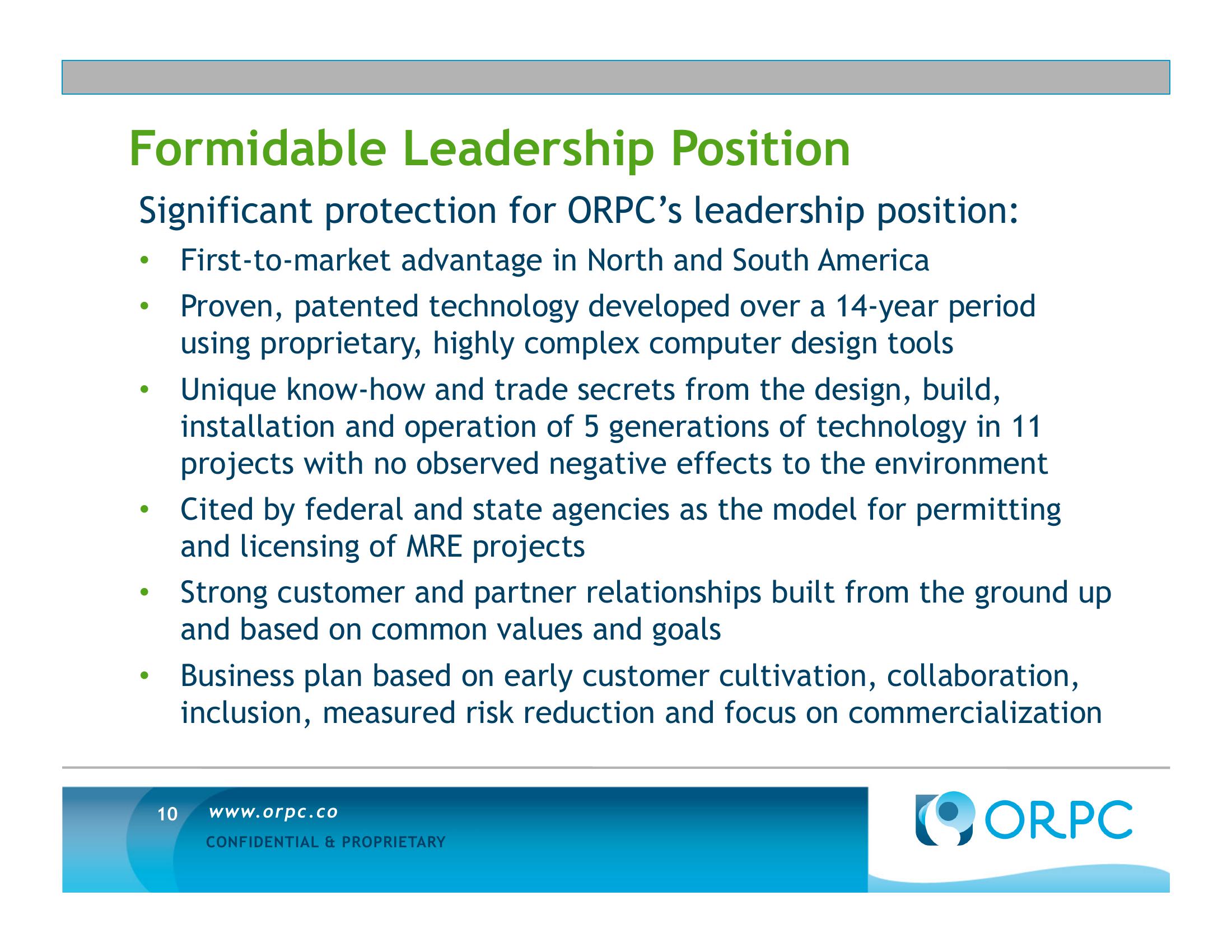 ORPC Investment Opportunity Summary slide image #10