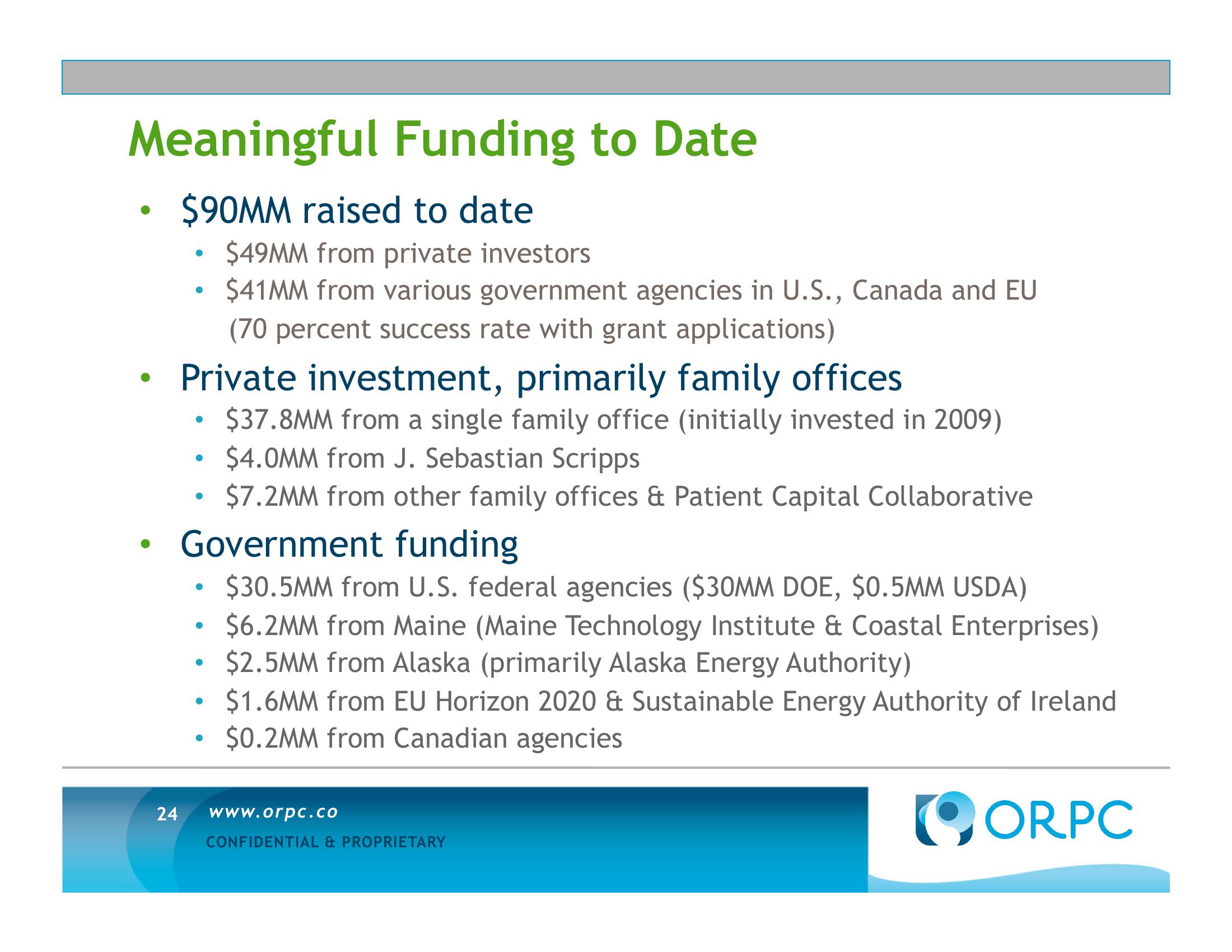 ORPC Investment Opportunity Summary slide image #24