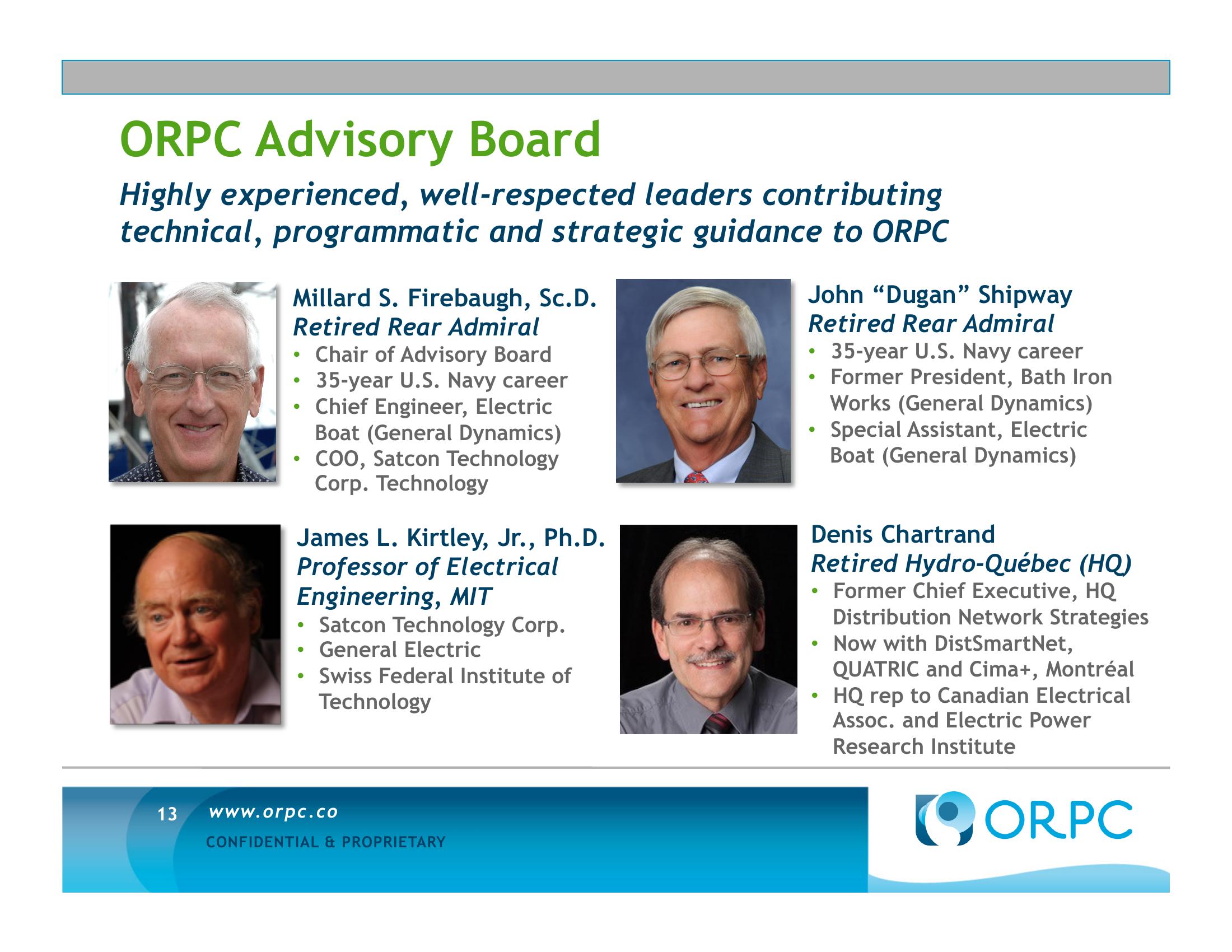 ORPC Investment Opportunity Summary slide image #13